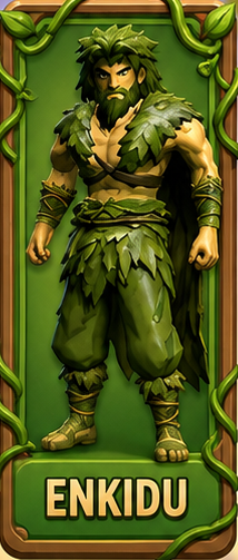 Enkidu — legendary hero card in Battle of Plans