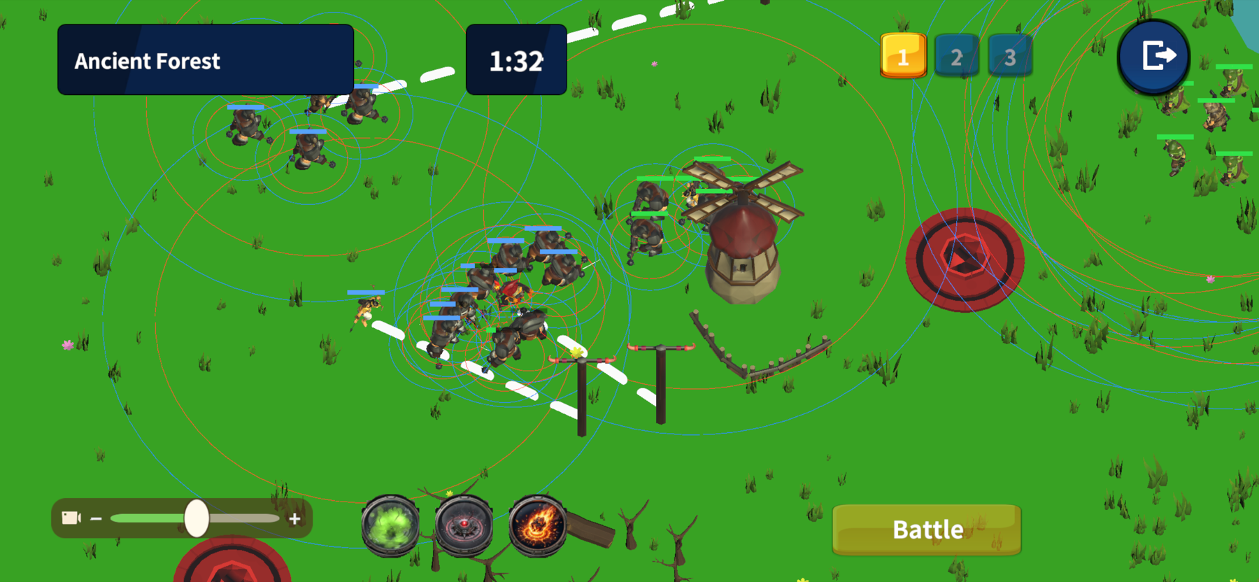 Battle of Plans practice run screen — unlimited practice