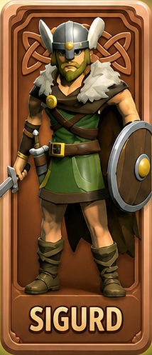 Sigurd — legendary hero card in Battle of Plans